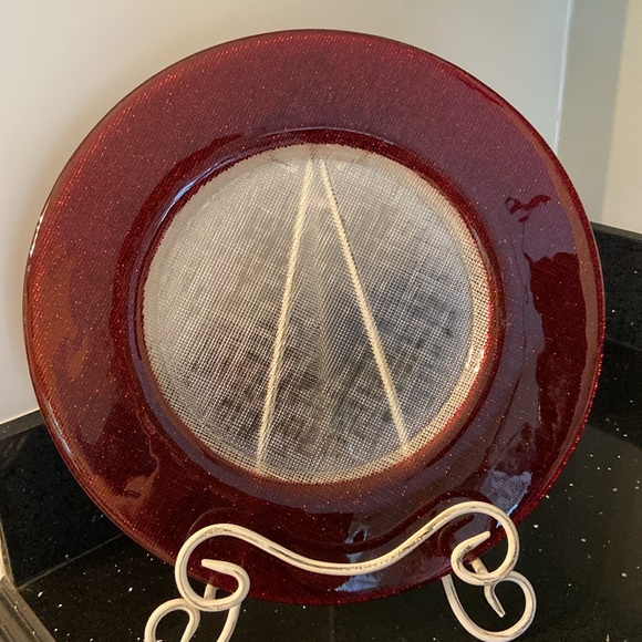 Christmas Large Glass Serving Tray Plate Platter Holiday Festive Vintage - Picture 4 of 14